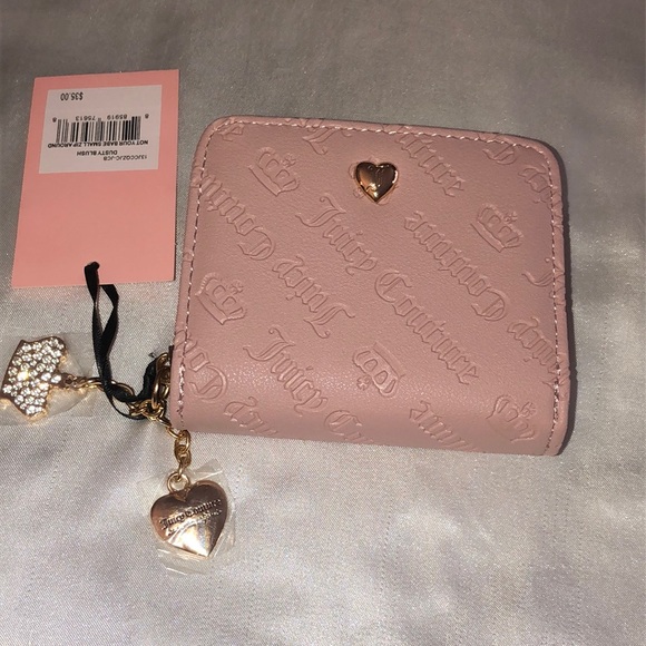 Juicy Couture Dusty Blush Not Your Babe Small Zip Around Bifold Wallet NWT - Picture 3 of 16